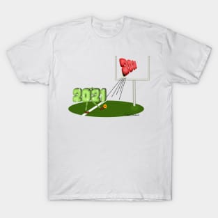 2021 Kicking 2020s Butt Funny Cartoon T-Shirt